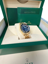 Rolex Submariner Date 40mm Black Dial Ceramic Bezel Yellow Gold Watch 116618LN