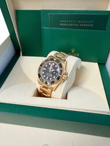 Rolex Submariner Date 40mm Black Dial Ceramic Bezel Yellow Gold Watch 116618LN