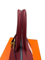 Hermes Bikrin 30 Rouge Grenat Togo Leather Stamp A With Gold Hardware Handbag