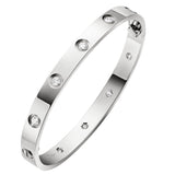 Cartier Love Bracelet 10 Diamonds Classic Model 18K White Gold Bangle