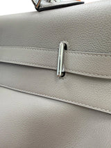 Hermès Kelly Voyage Travel 50cm Grey Evercolor Leather Palladium Hardware