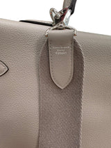 Hermès Kelly Voyage Travel 50cm Grey Evercolor Leather Palladium Hardware