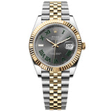 Rolex Datejust 41mm Steel Yellow Gold Steel Wimbledon Dial Mens Watch 126333