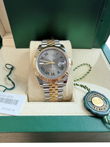 Rolex Datejust 41mm Steel Yellow Gold Steel Wimbledon Dial Mens Watch 126333