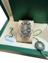 Rolex Datejust 41mm Steel Yellow Gold Steel Wimbledon Dial Mens Watch 126333