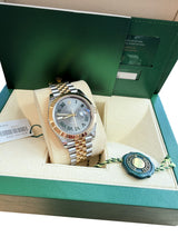Rolex Datejust 41mm Steel Yellow Gold Steel Wimbledon Dial Mens Watch 126333