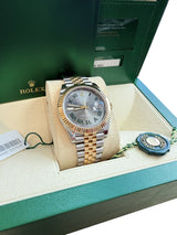 Rolex Datejust 41mm Steel Yellow Gold Steel Wimbledon Dial Mens Watch 126333