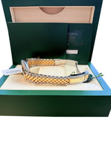 Rolex Datejust 41mm Steel Yellow Gold Steel Wimbledon Dial Mens Watch 126333