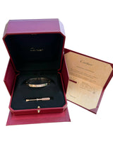 Cartier Love Bracelet 18K Rose Gold Size 16 With Screwdriver
