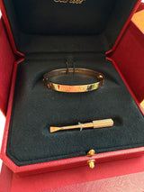 Cartier Love Bracelet 18K Rose Gold Size 16 With Screwdriver