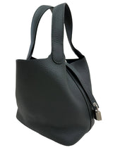 Hermes Picotin Lock Taurillon Clemence Leather Handbag With Palladium Hardware