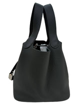 Hermes Picotin Lock Taurillon Clemence Leather Handbag With Palladium Hardware