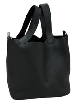 Hermes Picotin Lock Taurillon Clemence Leather Handbag With Palladium Hardware