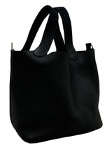 Hermes Picotin Lock Taurillon Clemence Leather Handbag With Palladium Hardware