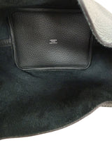 Hermes Picotin Lock Taurillon Clemence Leather Handbag With Palladium Hardware