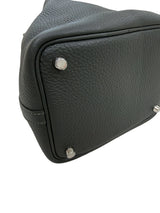 Hermes Picotin Lock Taurillon Clemence Leather Handbag With Palladium Hardware
