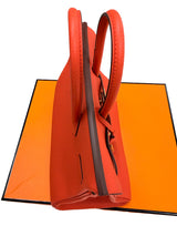 Hermes Birkin 25 Orange Poppy Togo Leather Turn-Lock Closure With Gold Hardware