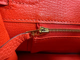Hermes Birkin 25 Orange Poppy Togo Leather Turn-Lock Closure With Gold Hardware