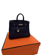 Hermès Birkin 25 Bleu Nuit Togo Leather With Palladium Hardware
