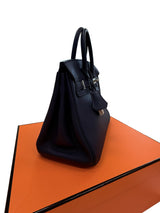 Hermès Birkin 25 Bleu Nuit Togo Leather With Palladium Hardware