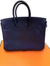 Hermès Birkin 25 Bleu Nuit Togo Leather With Palladium Hardware