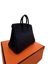 Hermès Birkin 25 Bleu Nuit Togo Leather With Palladium Hardware