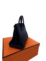 Hermès Birkin 25 Bleu Nuit Togo Leather With Palladium Hardware