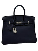 Hermès Birkin 25 Bleu Nuit Togo Leather With Palladium Hardware