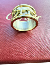 Cartier Panther Ring in 18 Karat White Yellow Gold Band