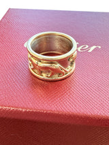 Cartier Panther Ring in 18 Karat White Yellow Gold Band