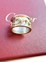 Cartier Panther Ring in 18 Karat White Yellow Gold Band
