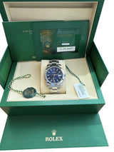Rolex Datejust 41mm Blue Dial Smooth Bezel Oyster Bracelet Steel Watch 126300