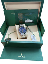Rolex Datejust 41mm Blue Dial Smooth Bezel Oyster Bracelet Steel Watch 126300