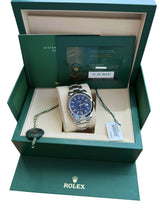Rolex Datejust 41mm Blue Dial Smooth Bezel Oyster Bracelet Steel Watch 126300
