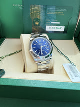 Rolex Datejust 41mm Blue Dial Smooth Bezel Oyster Bracelet Steel Watch 126300