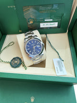 Rolex Datejust 41mm Blue Dial Smooth Bezel Oyster Bracelet Steel Watch 126300