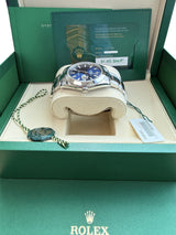 Rolex Datejust 41mm Blue Dial Smooth Bezel Oyster Bracelet Steel Watch 126300
