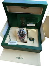 Rolex GMT Master II Steel Blue Red Pepsi Bezel Jubilee Bracelet Watch 126710BLRO