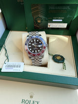 Rolex GMT Master II Steel Blue Red Pepsi Bezel Jubilee Bracelet Watch 126710BLRO