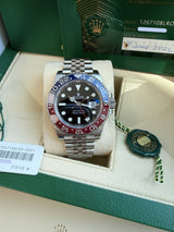 Rolex GMT Master II Steel Blue Red Pepsi Bezel Jubilee Bracelet Watch 126710BLRO