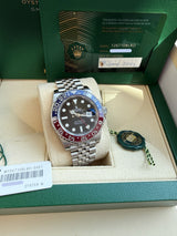 Rolex GMT Master II Steel Blue Red Pepsi Bezel Jubilee Bracelet Watch 126710BLRO