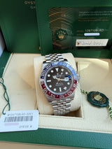 Rolex GMT Master II Steel Blue Red Pepsi Bezel Jubilee Bracelet Watch 126710BLRO