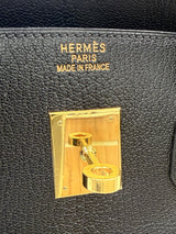 Hermès Birkin 35 Black De Coromandel Chevre Leather With Gold Hardware