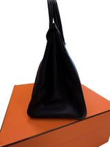 Hermès Birkin 35 Black De Coromandel Chevre Leather With Gold Hardware