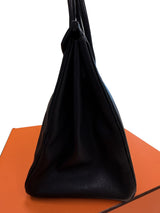 Hermès Birkin 35 Black De Coromandel Chevre Leather With Gold Hardware