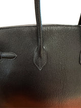 Hermès Birkin 35 Black De Coromandel Chevre Leather With Gold Hardware