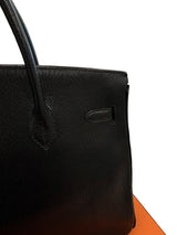 Hermès Birkin 35 Black De Coromandel Chevre Leather With Gold Hardware