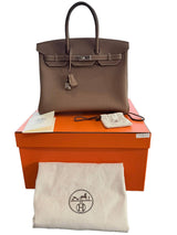 Hermès Birkin 35 Etoupe Togo Leather With Palladium Hardware Handbag