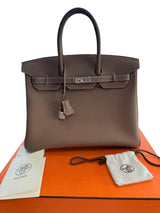 Hermès Birkin 35 Etoupe Togo Leather With Palladium Hardware Handbag
