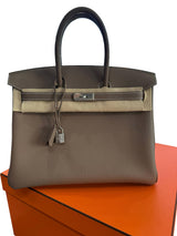 Hermès Birkin 35 Etoupe Togo Leather With Palladium Hardware Handbag
